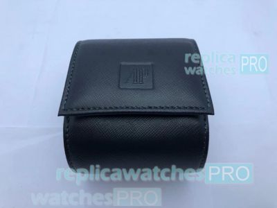 Black Leather Watch Roll Travel Case for 1 Audemars Piguet Watch